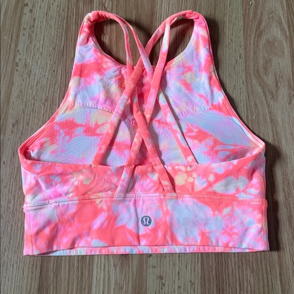 Lululemon Energy Bra High Neck Long Line Size 4 Shibori - Picture 4 of 5